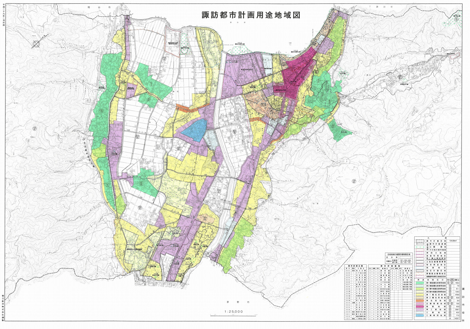 諏訪市の市街化区域はどこ？地図で確認する｜都市計画図 - 諏訪・松本 